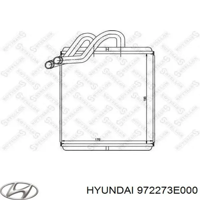 Радіатор пічки (обігрівача) Hyundai/Kia 972273E000 ціна, від 25.33 USD