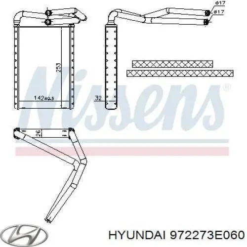 Купити 972273E060 Hyundai/Kia Теплообмінник