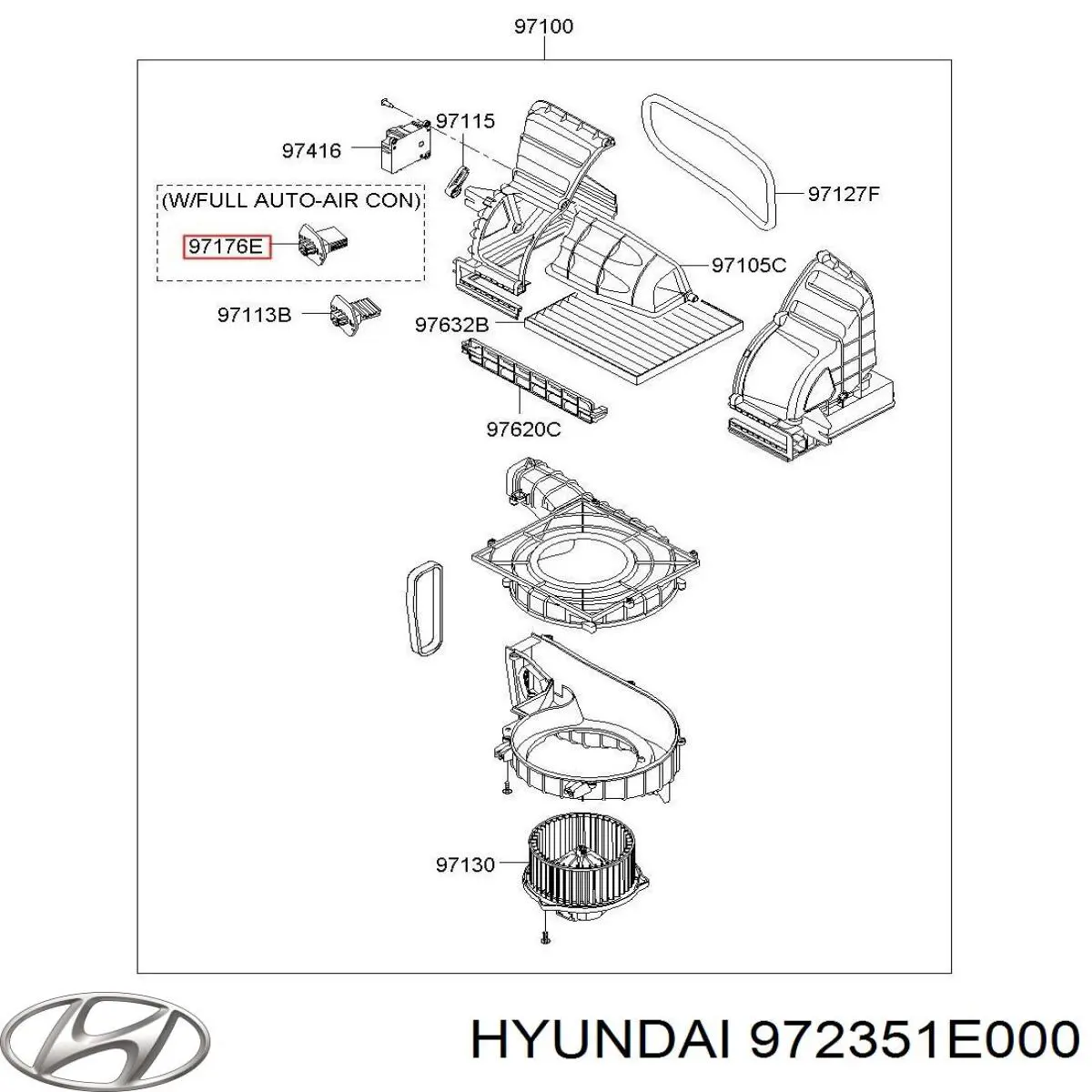 Резистор обігрівача Hyundai/Kia 971793 ціна, від 10.16 USD