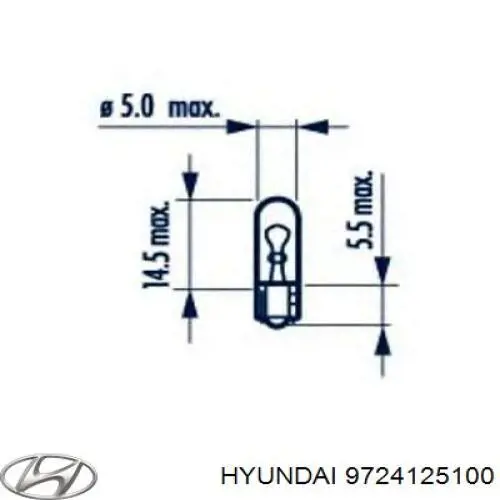 Купити 9724125100 Hyundai/Kia Лампочка щитка / панелі приладів