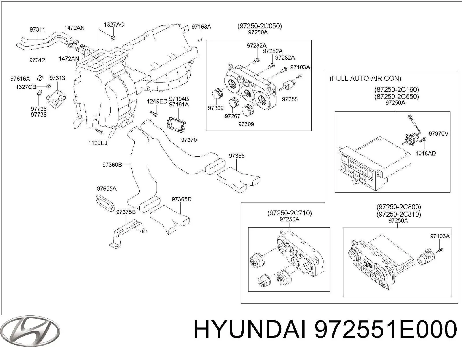 Реостат/перемикач-регулятор режиму обігрівача салону Hyundai Accent VERNA (Хендай Акцент)
