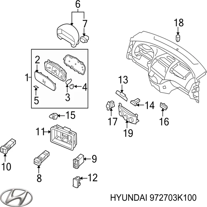 Датчик температури повітря в салоні Hyundai I30 (FD) (Хендай Ай 30)