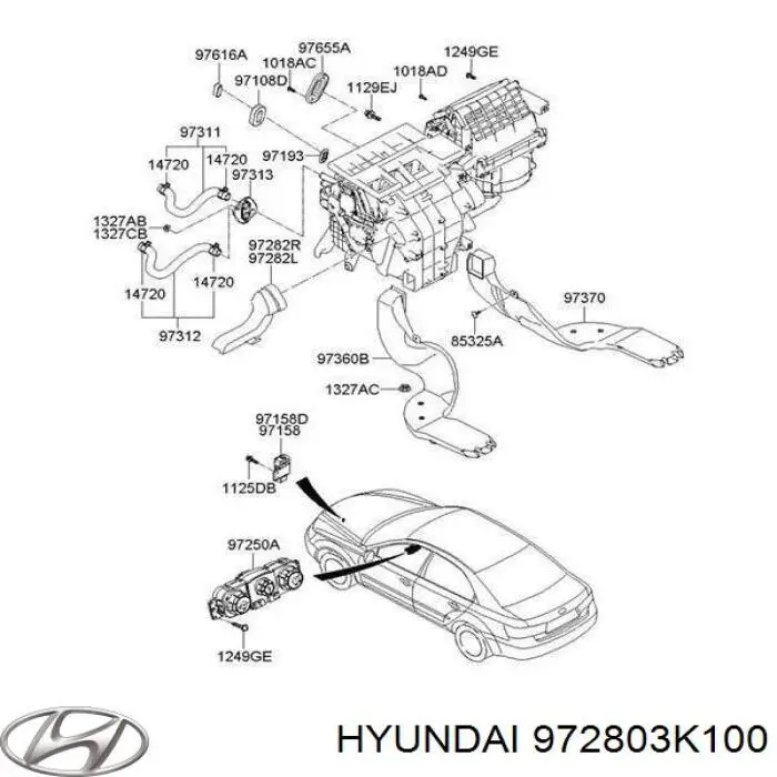 Датчик температури навколишнього середовища Hyundai/Kia 972803K100 ціна, від 12.68 USD