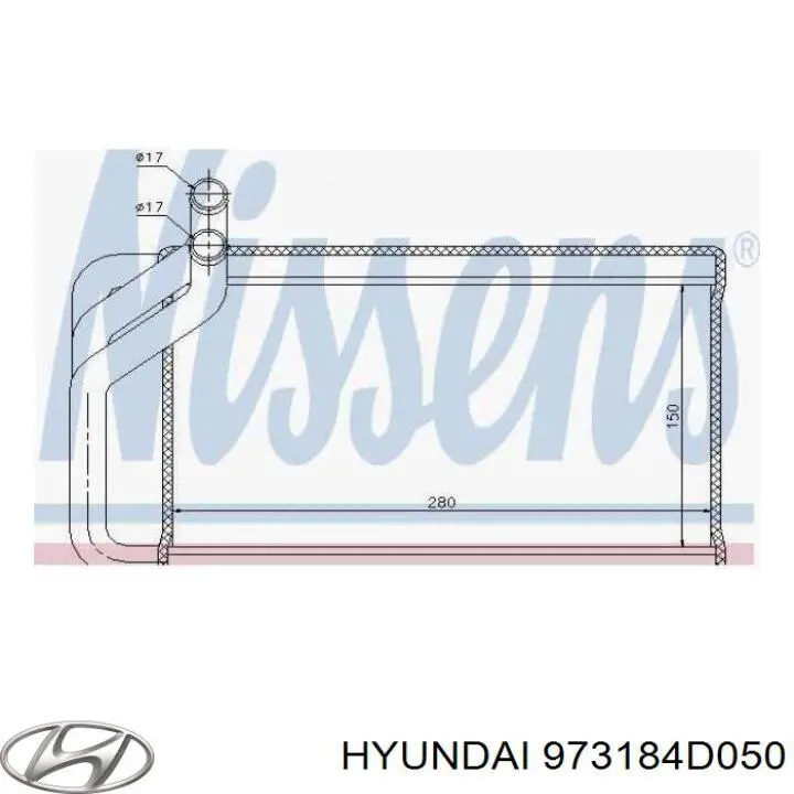 Радіатор пічки (обігрівача) 973184D050 Hyundai/Kia