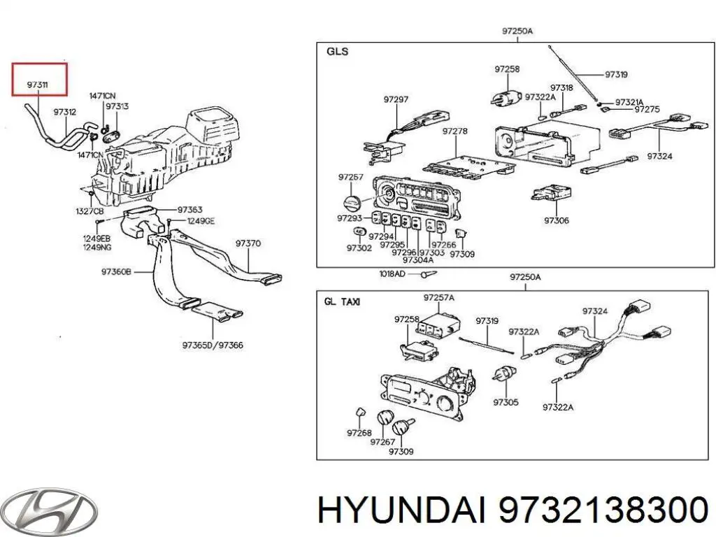 Шланг радіатора опалювача/пічки, подача Hyundai Sonata (EF) (Хендай Соната)