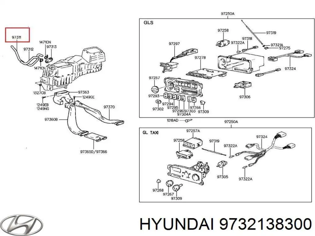 Шланг радіатора опалювача/пічки, подача 9732138000 Hyundai/Kia