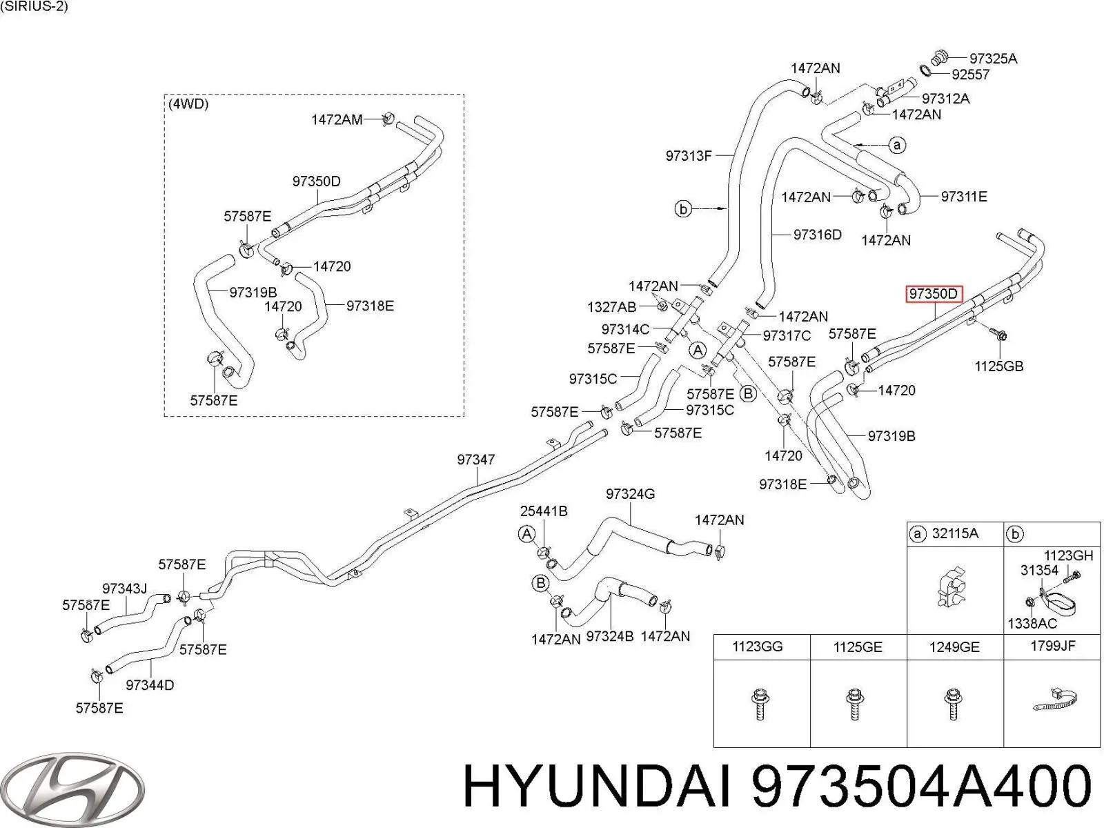  Hyundai/Kia 973504A400 ціна, від 18.99 USD
