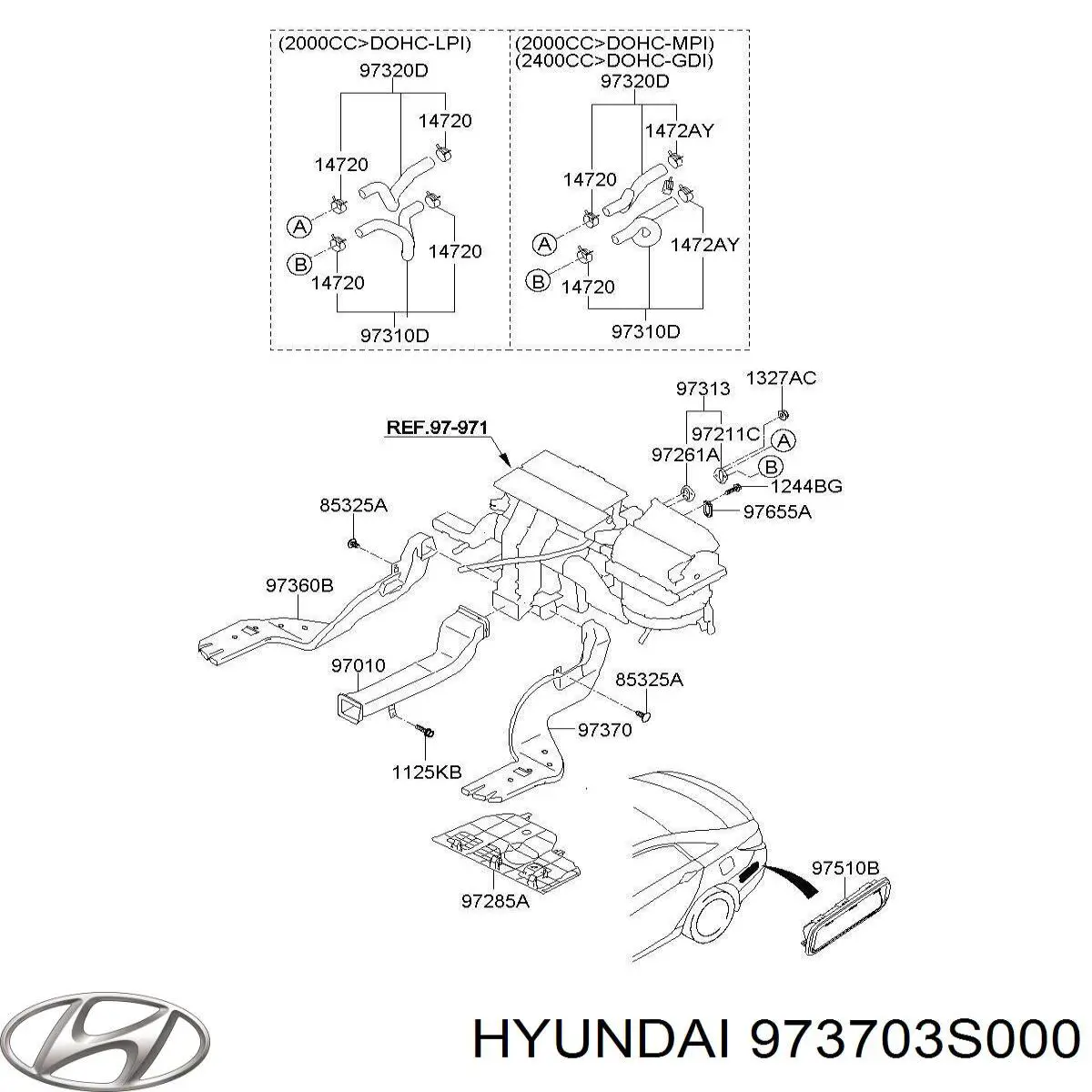  973703S000 Hyundai/Kia