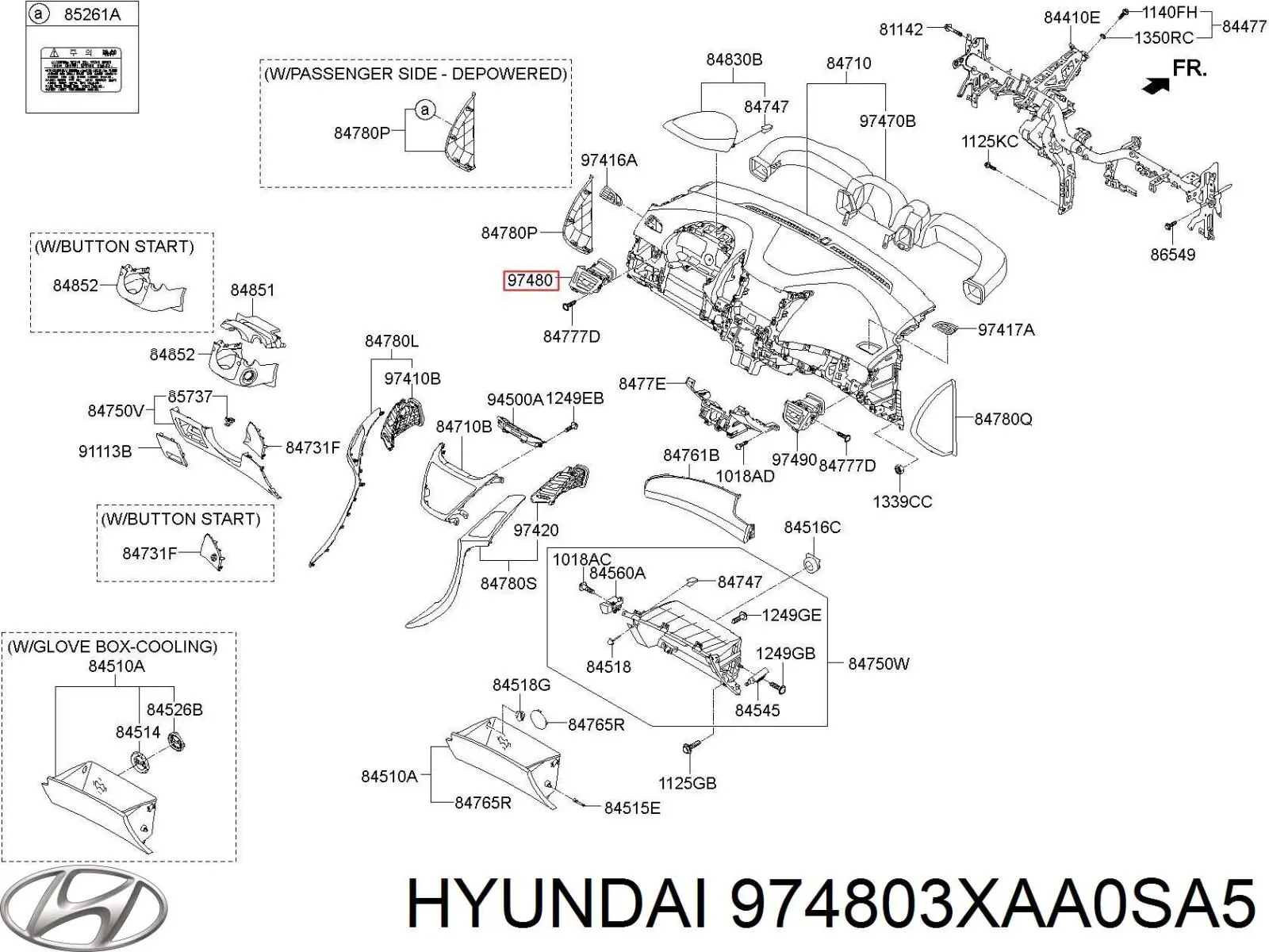  Hyundai/Kia 974803XAA0SA5 ціна, від 75.17 USD