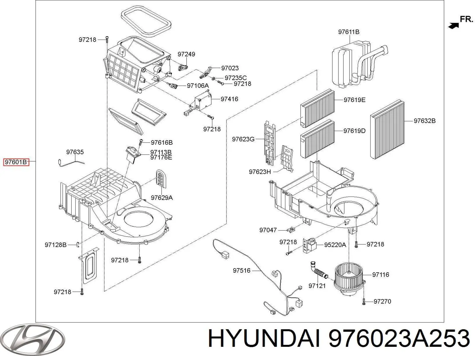  Hyundai/Kia 976023A253 ціна, від 27.40 USD