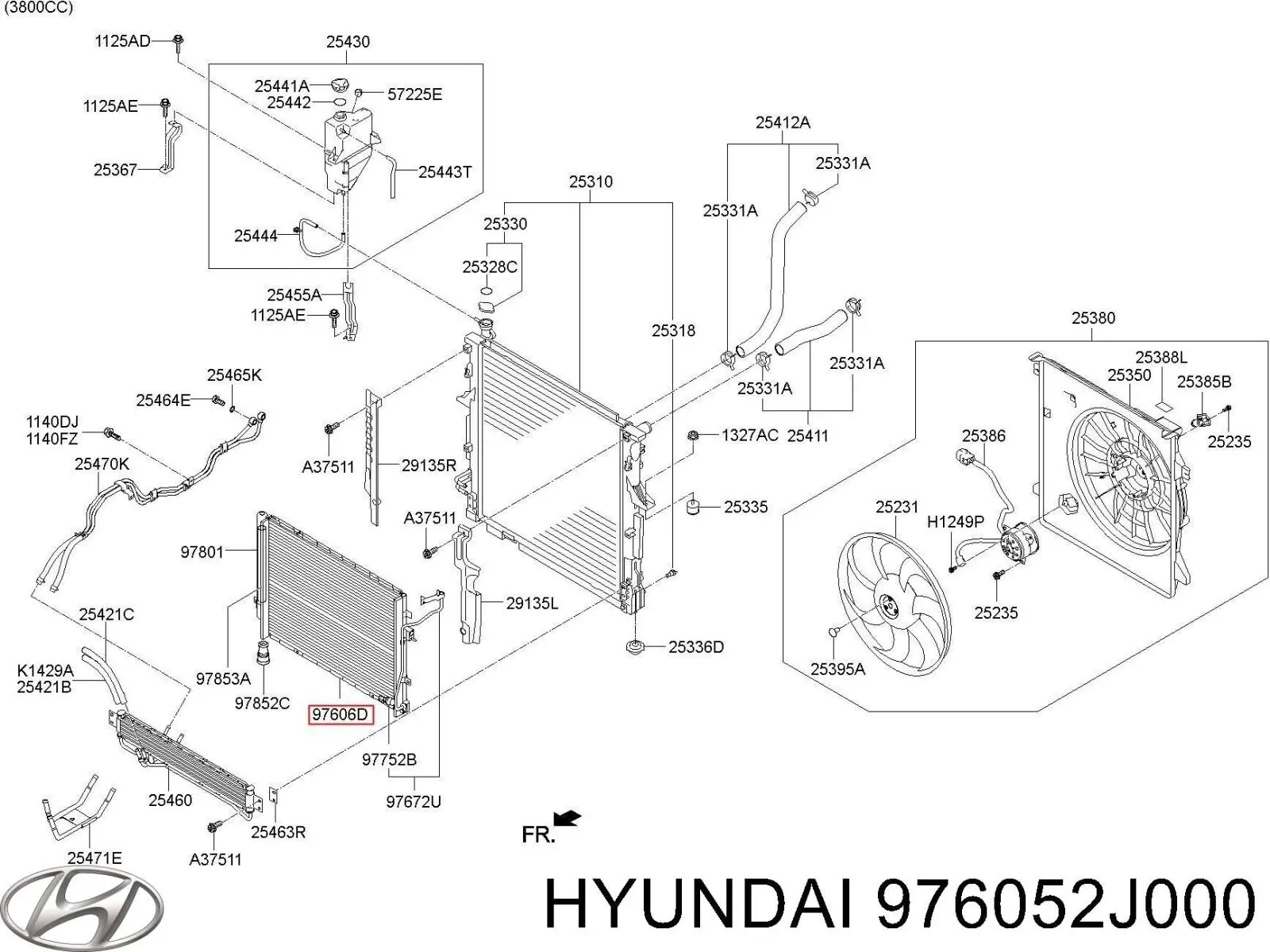 Купити 976052J000 Hyundai/Kia Радіатор системи охолодження кондиціонера