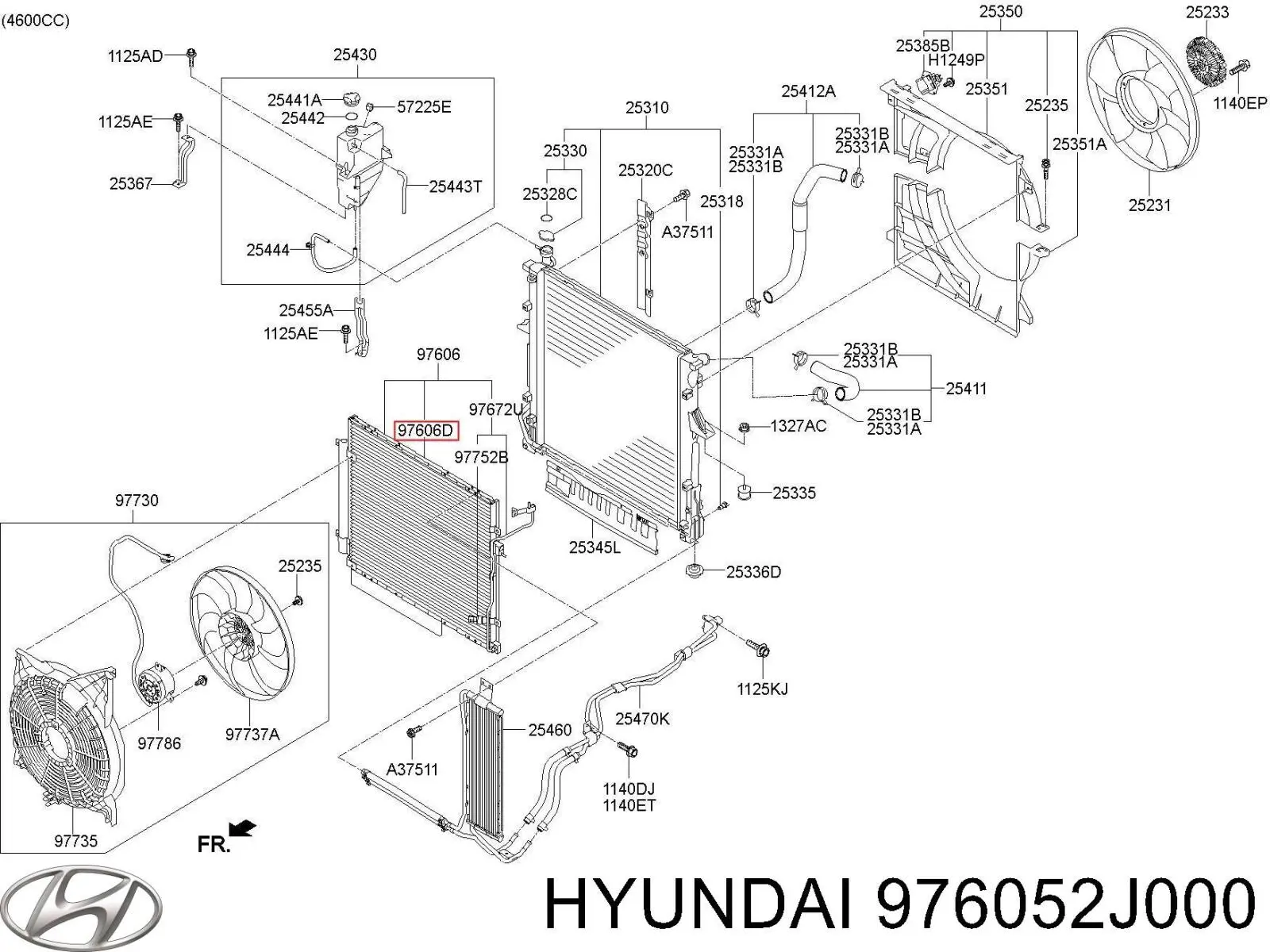 976052J000 Hyundai/Kia Конденсатор