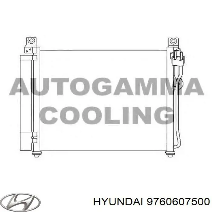 Конденсатор кондиціонера Hyundai/Kia 9760607550 ціна, від 82.28 USD