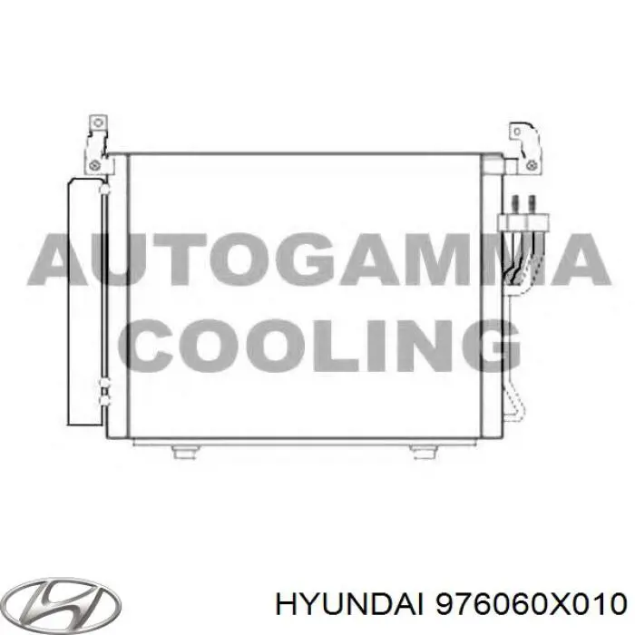 Конденсатор кондиціонера Hyundai/Kia 976060X010 ціна, від 83.52 USD
