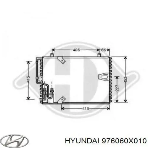 Радіатор кондиціонера 976060X010 Hyundai/Kia
