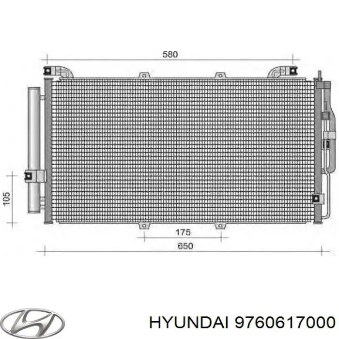 Купити 9760617000 Hyundai/Kia Радіатор системи охолодження кондиціонера