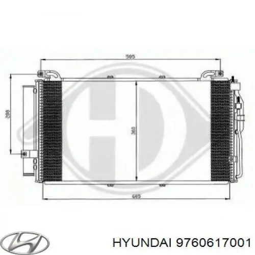 Конденсатор кондиціонера Hyundai/Kia 9760617001 ціна, від 73.97 USD