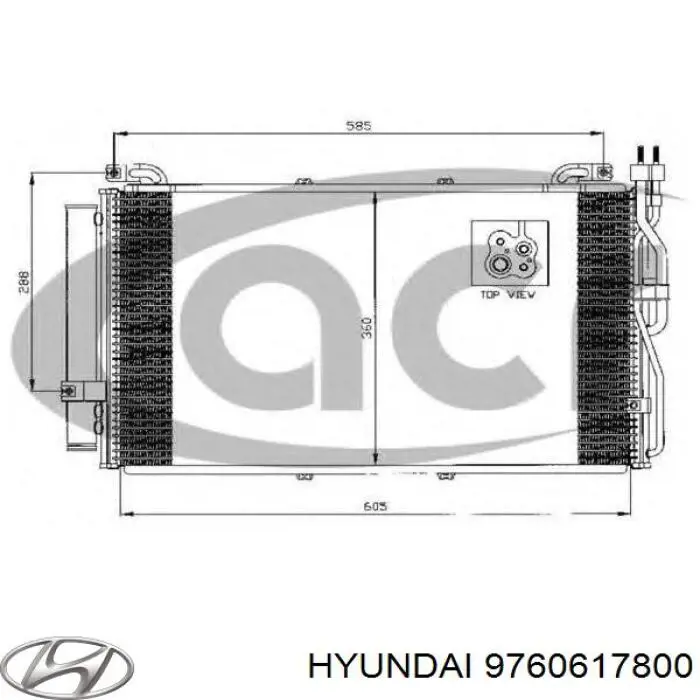 Купити 9760617800 Hyundai/Kia Радіатор системи охолодження кондиціонера