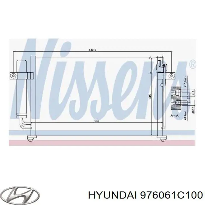 Купити 976061C100 Hyundai/Kia Радіатор системи охолодження кондиціонера