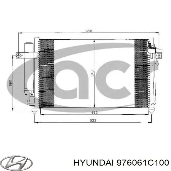 976061C100 Hyundai/Kia радіатор кондиціонера