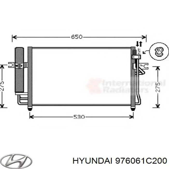 Купити 976061C200 Hyundai/Kia Радіатор системи охолодження кондиціонера
