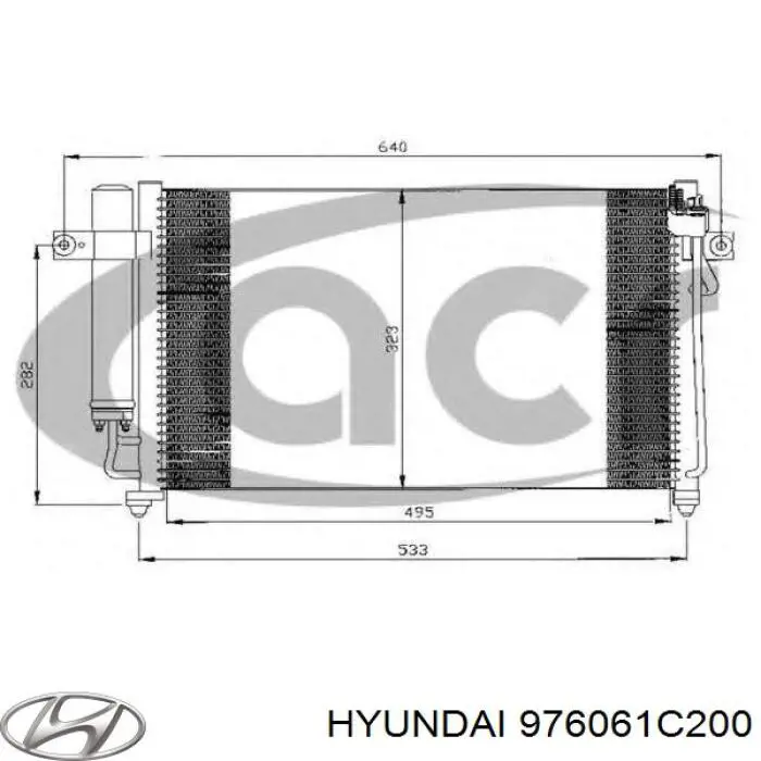 976061C200 Hyundai/Kia Конденсатор