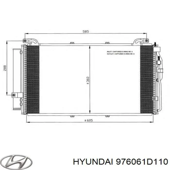 Купити 976061D110 Hyundai/Kia Радіатор системи охолодження кондиціонера