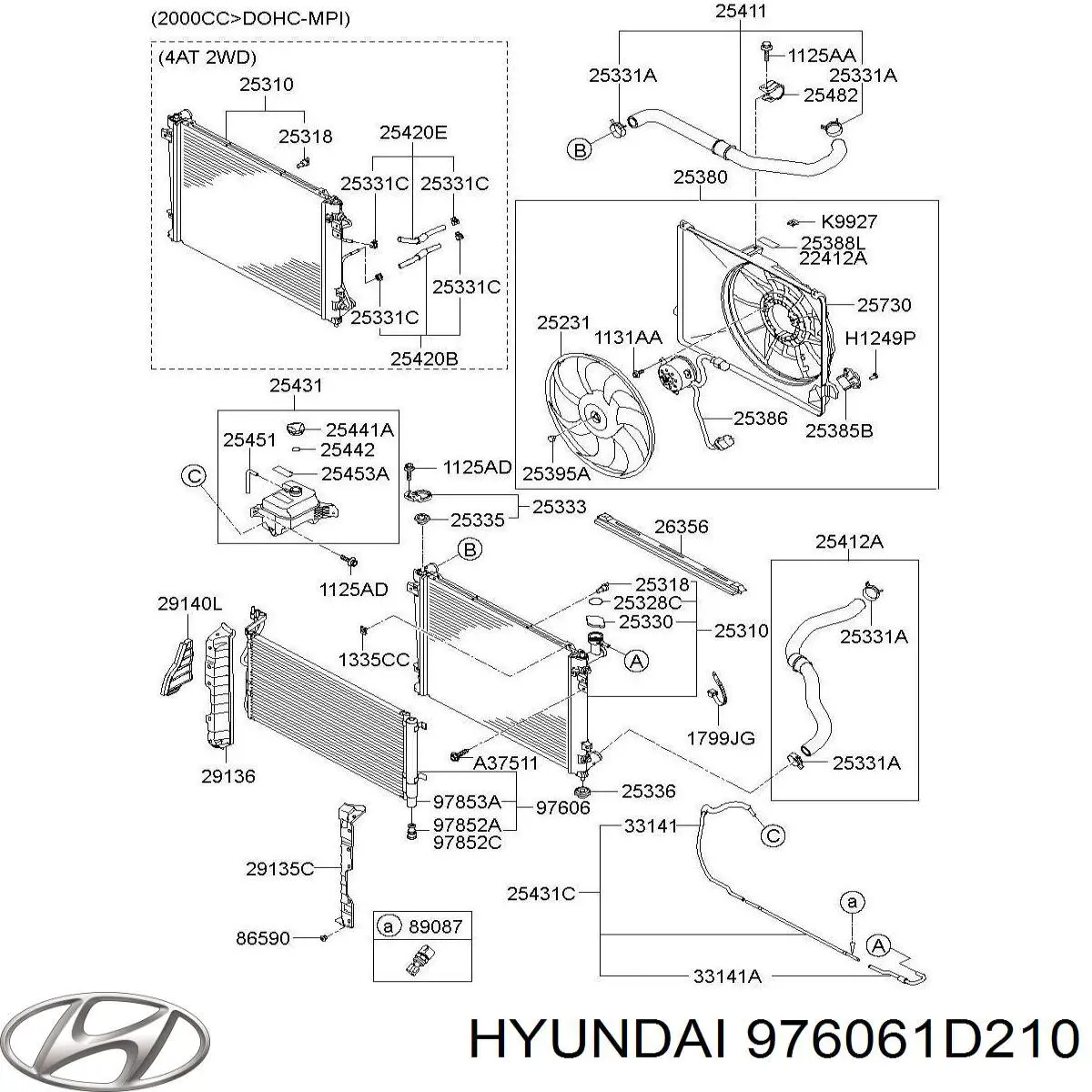 Купити 976061D210 Hyundai/Kia Радіатор системи охолодження кондиціонера