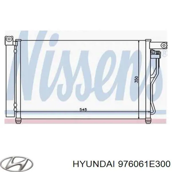 Конденсатор кондиціонера Hyundai/Kia 976061E300 ціна, від 68.67 USD