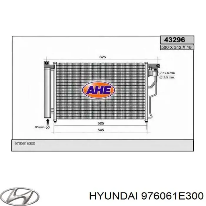 Купити 976061E300 Hyundai/Kia Радіатор системи охолодження кондиціонера