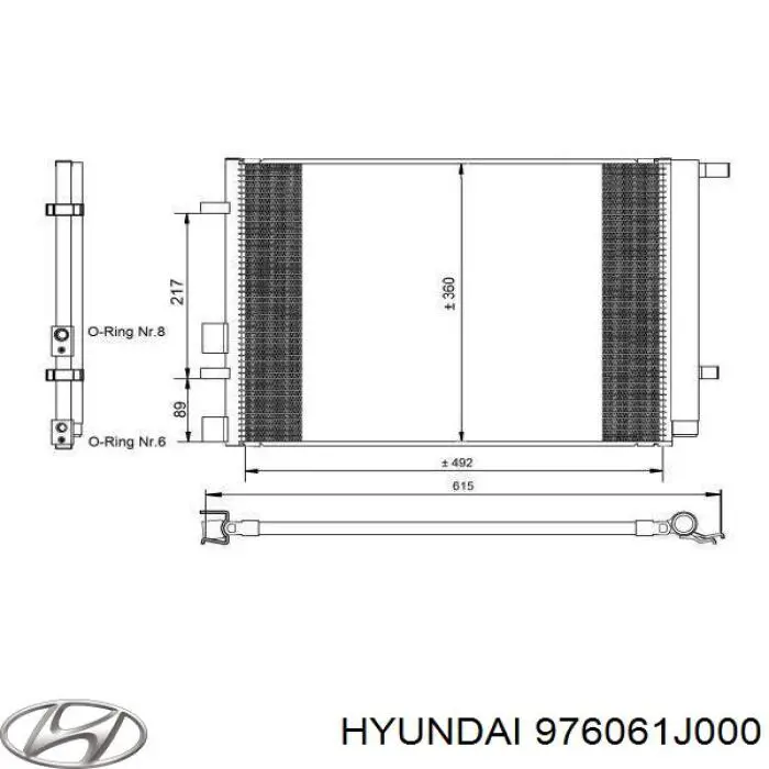 976061J000 Hyundai/Kia Конденсатор