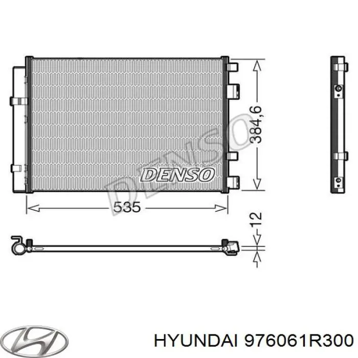 Радіатор кондиціонера 976061R300 Hyundai/Kia