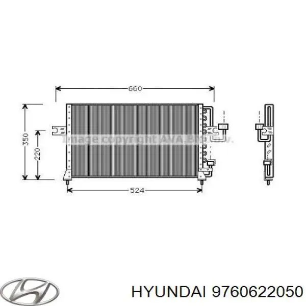 9760622050 Hyundai/Kia радіатор кондиціонера
