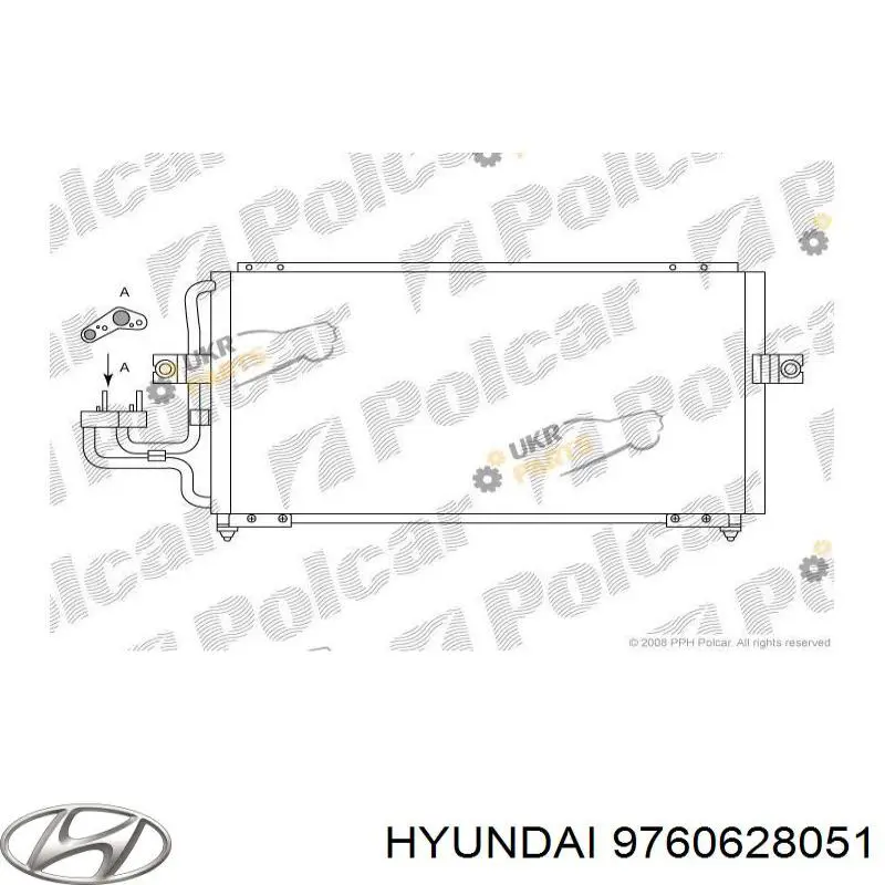 Радіатор кондиціонера Hyundai Lantra 1 (Хендай Лантра)