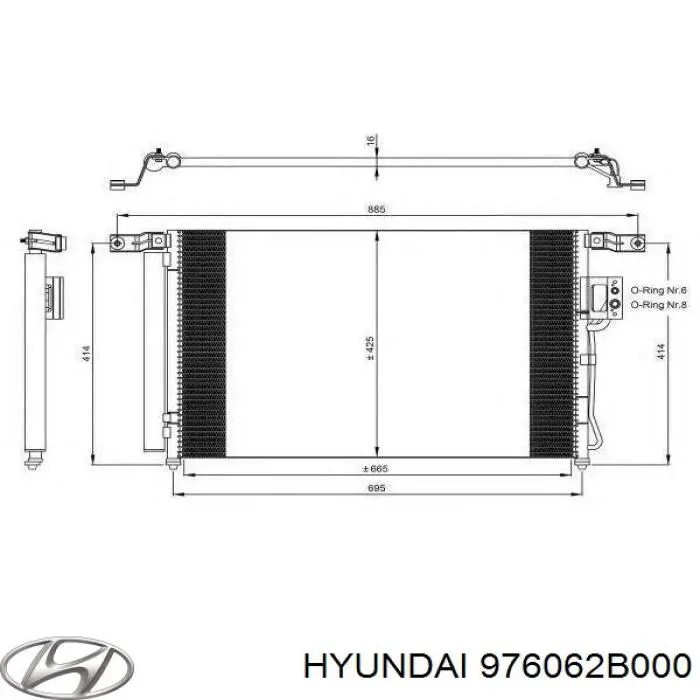 976062B000 Hyundai/Kia радіатор кондиціонера