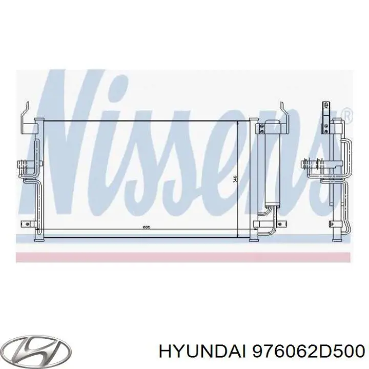 Радіатор кондиціонера 976062D500 Hyundai/Kia