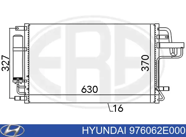 976062E000 Hyundai/Kia радіатор кондиціонера