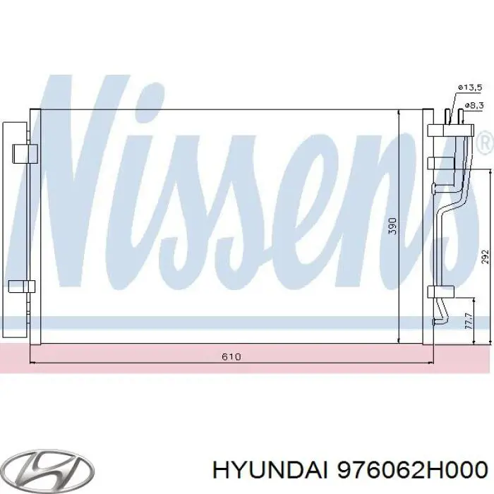 Купити 976062H000 Hyundai/Kia Радіатор системи охолодження кондиціонера