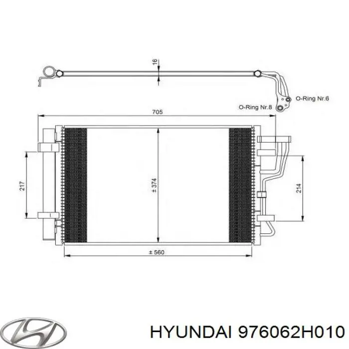 976062H010 Hyundai/Kia радіатор кондиціонера