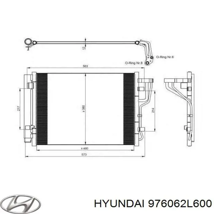Купити 976062L600 Hyundai/Kia Радіатор системи охолодження кондиціонера