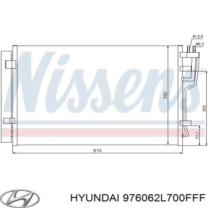 976062L700FFF Hyundai/Kia Конденсатор