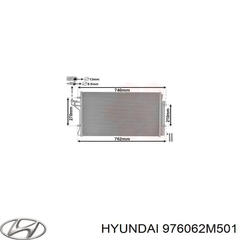 976062M501 Hyundai/Kia Конденсатор
