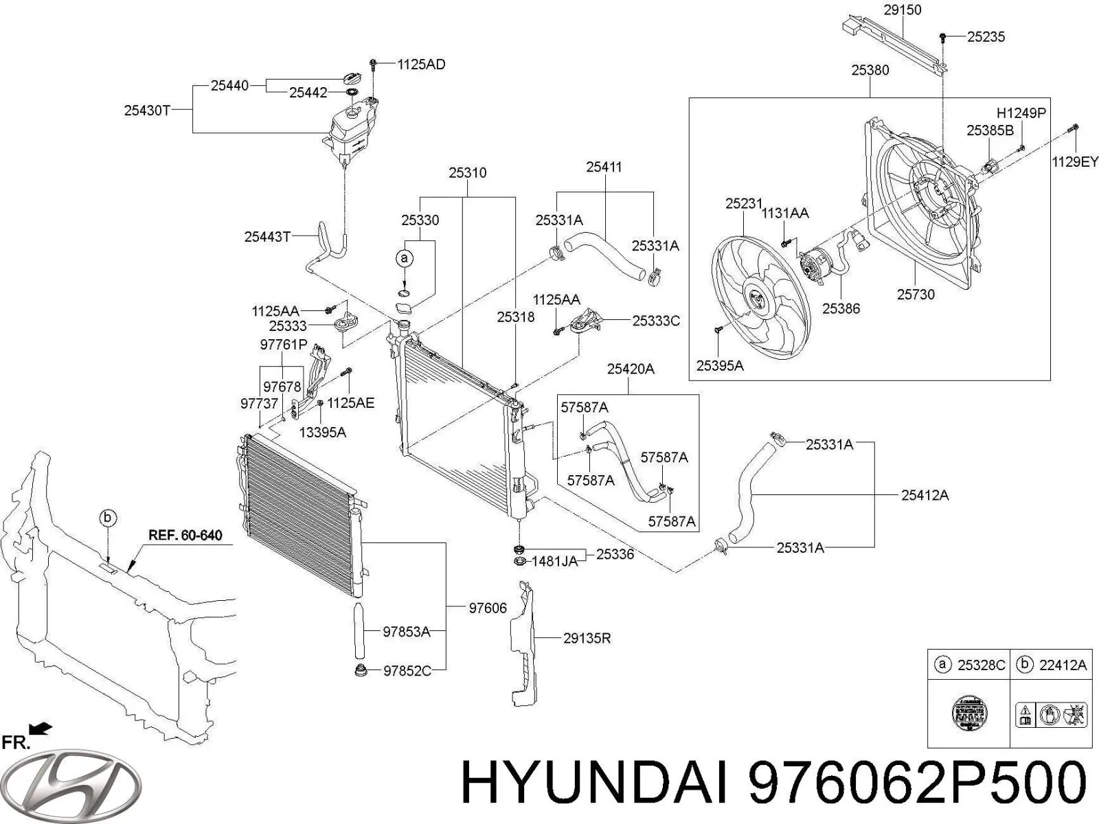 Купити 976062P500 Hyundai/Kia Радіатор системи охолодження кондиціонера