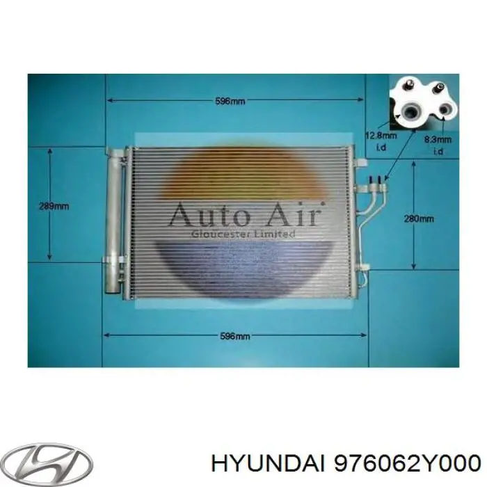 Конденсатор кондиціонера Hyundai/Kia 976062Y000 ціна, від 65.38 USD