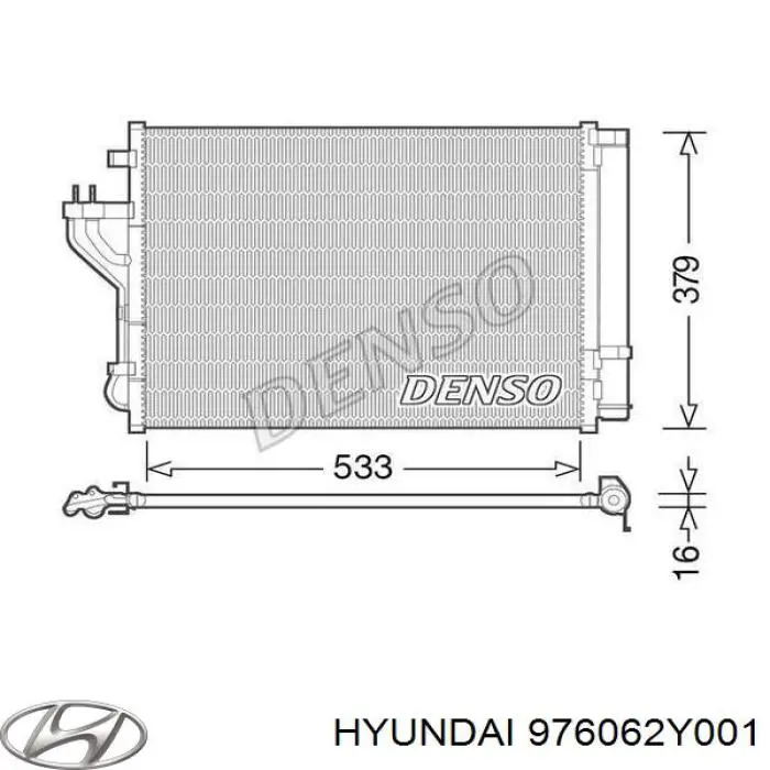 976062Y001 Hyundai/Kia радіатор кондиціонера