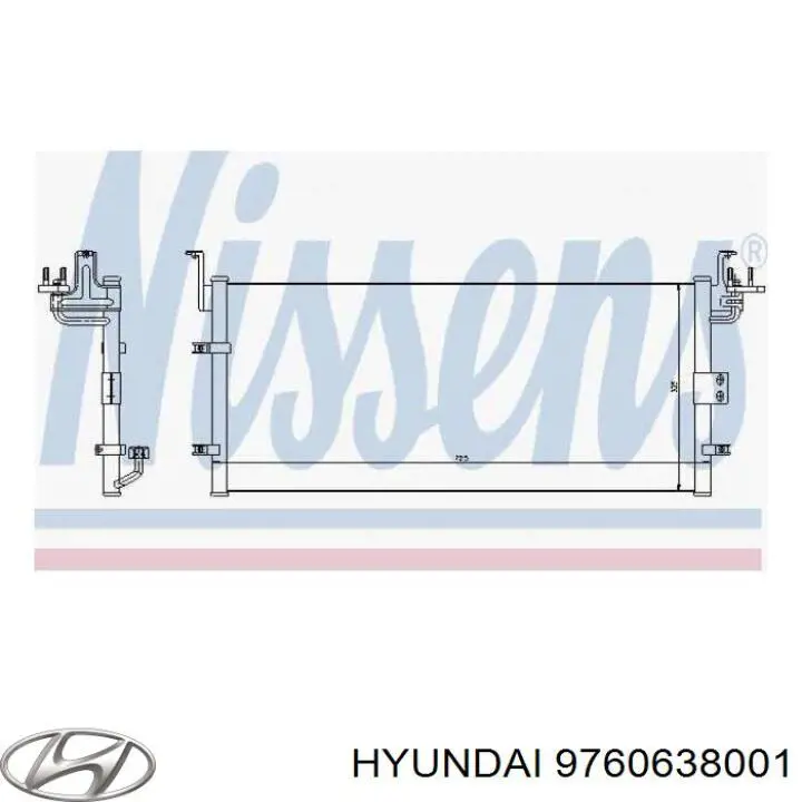 9760638001 Hyundai/Kia радіатор кондиціонера