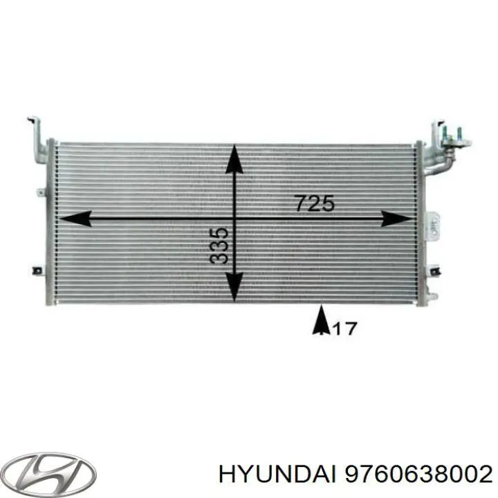 9760638002 Hyundai/Kia радіатор кондиціонера