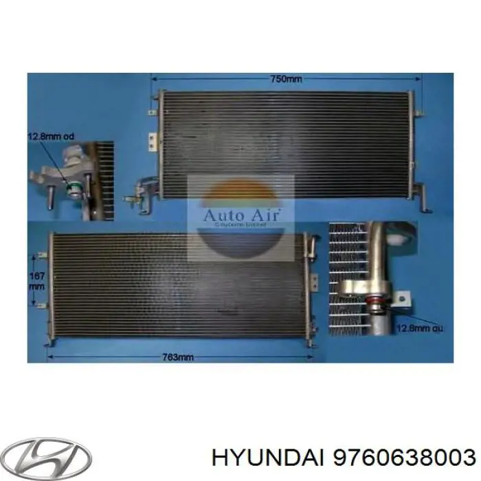 Купити 9760638003 Hyundai/Kia Радіатор системи охолодження кондиціонера