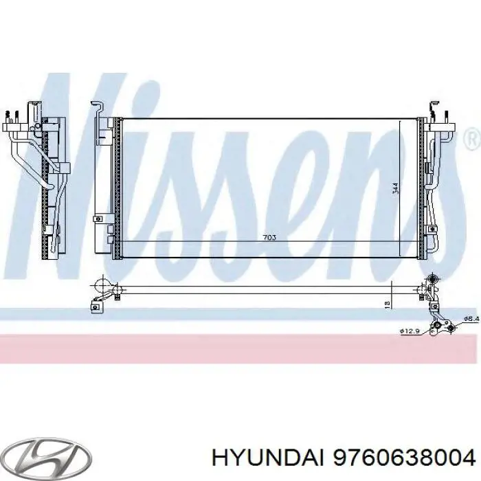 9760638004 Hyundai/Kia радіатор кондиціонера