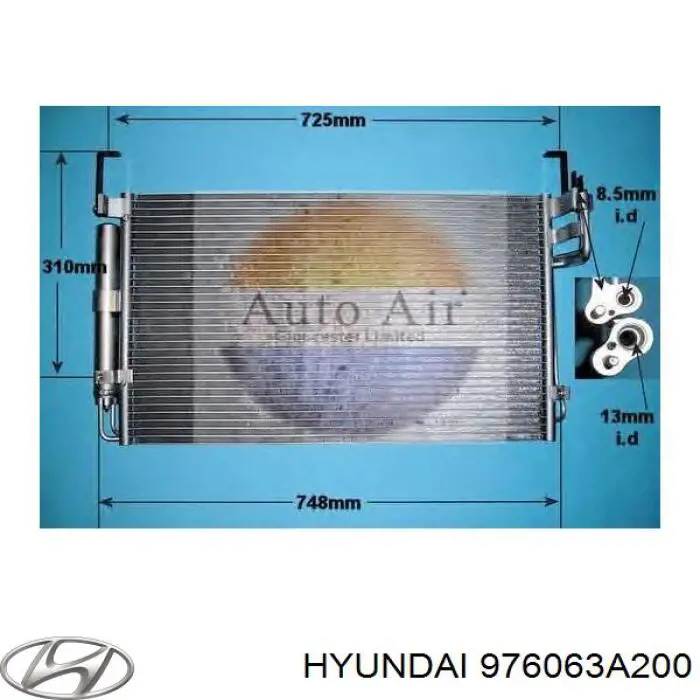 976063A200 Hyundai/Kia радіатор кондиціонера